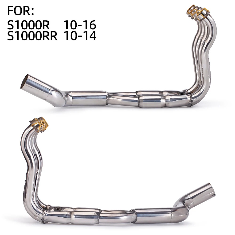 For S1000RR 2010-2014 S1000R 2010-2016 Motorcycle Exhaust Modified Front Section Slip-on Stainless Steel Front Link Pipe